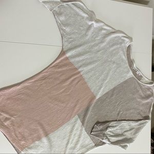 Colour block tunic sweater.